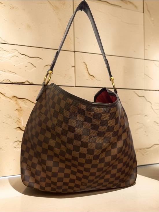 Handbags - Louis Vuitton Delightful MM NM GUC Damier Ebene Shoulder Hobo Bag N41460
